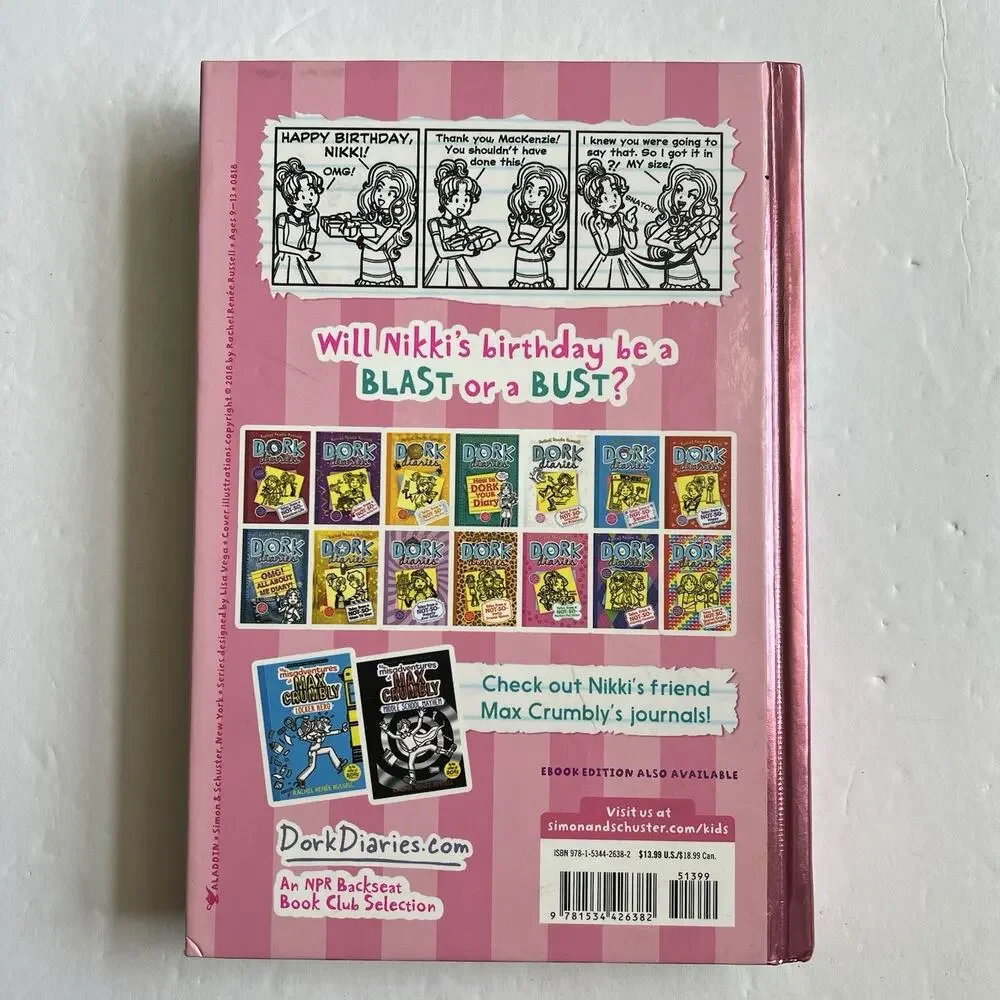 Dork Diaries 13 Tales from a Not So Happy Birthday Hardcover Rachel Renee Russel